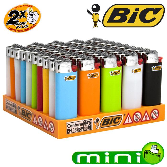 Lot de 50 plaquettes de briquets Mini BIC assortis