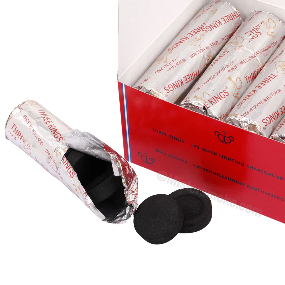Rouleau charbon auto-allumant Three Kings 40 mm
