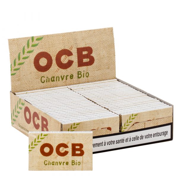 Box of 50 short organic hemp ocb notebooks