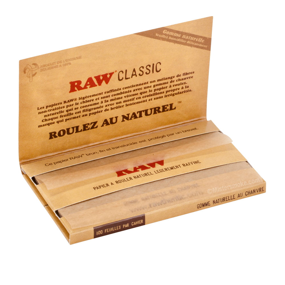 Feuille a rouler bio Raw regular - Vente de feuilles Raw