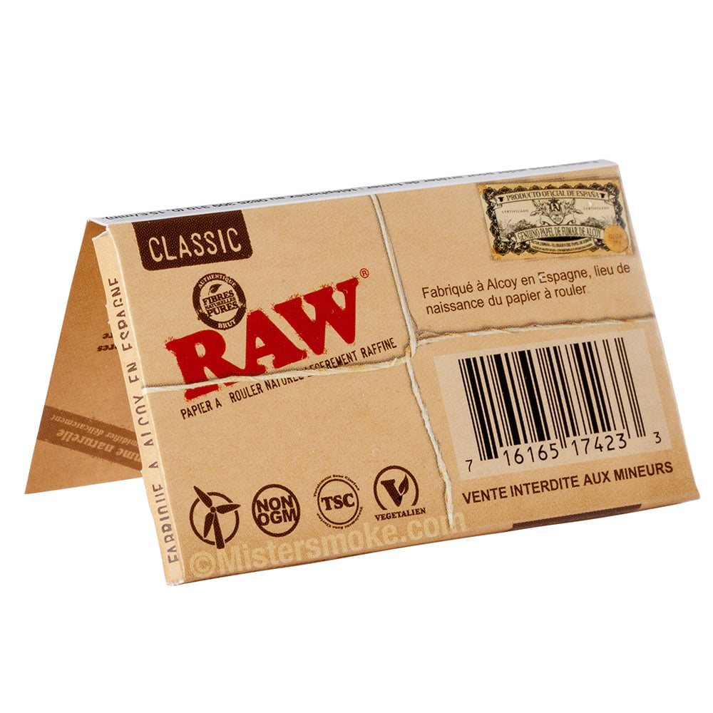 Feuille a rouler bio Raw regular - Vente de feuilles Raw