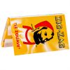 Papier à rouler Zig-Zag le Zouave jaune, feuilles courtes emblématiques, carnet pratique pour un roulage facile.