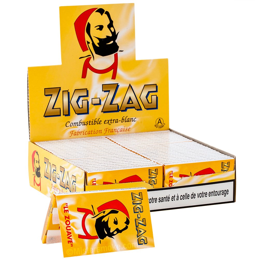 Bo te de 50 carnets ZIG  ZAG  Le Zouave Feuilles   rouler 