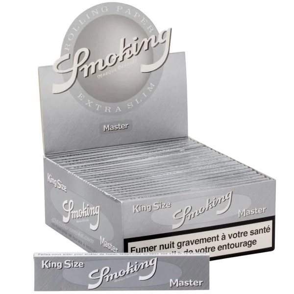 Boîte de 50 carnets Smoking Master Slim, papier à rouler ultra-fin, format slim.