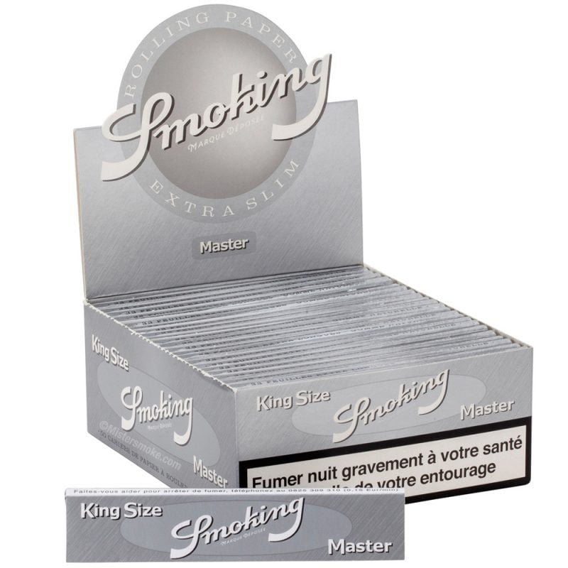 Boîte de 50 carnets Smoking Master Slim, papier à rouler ultra-fin, format slim.