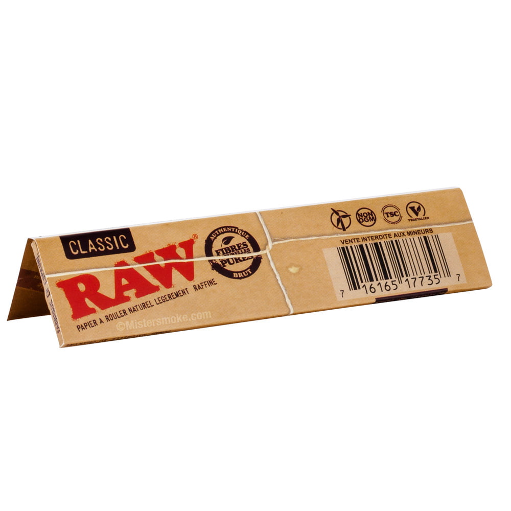 RAW, Feuille à Rouler slim + Tips pre-rolled En Carton RAW Classic