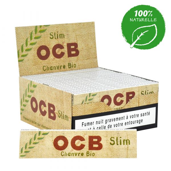 Schachtel mit 50 Notizbüchern ocb slim hanf bio