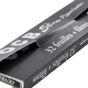 détails du carnet de feuilles longues avec filtres OCB SLIM TIPS