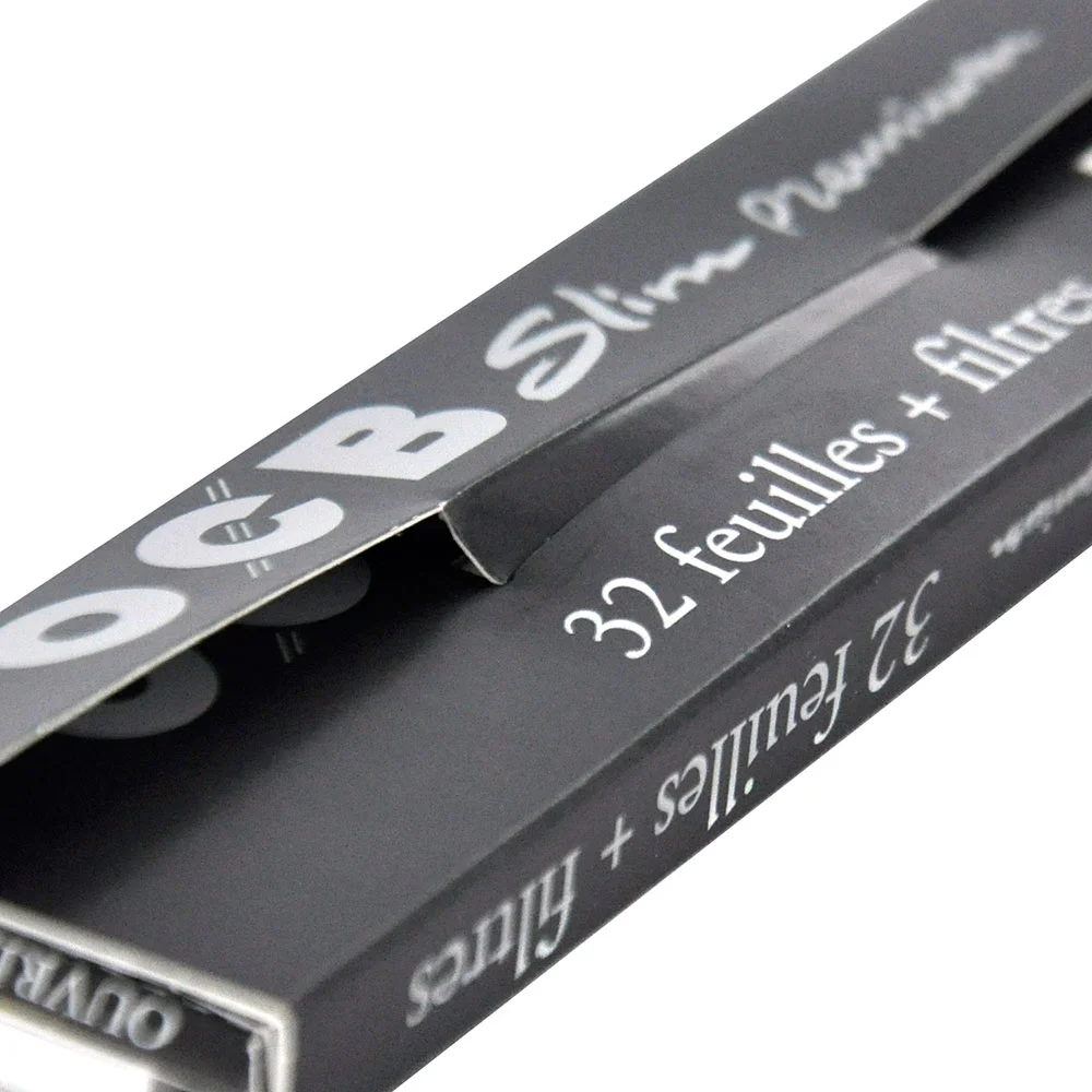détails du carnet de feuilles longues avec filtres OCB SLIM TIPS