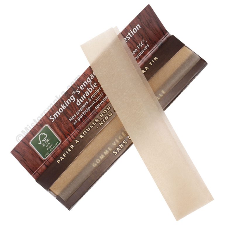 Smoking Brown King Size - Papier à rouler marron non blanchi