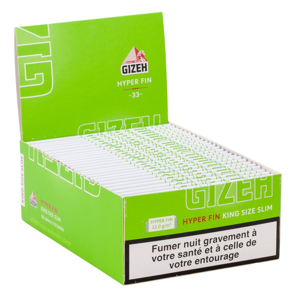 Carton de feuille à rouler GIZEH King Size Slim (Edition 420) + Tips -  Feuille à rouler