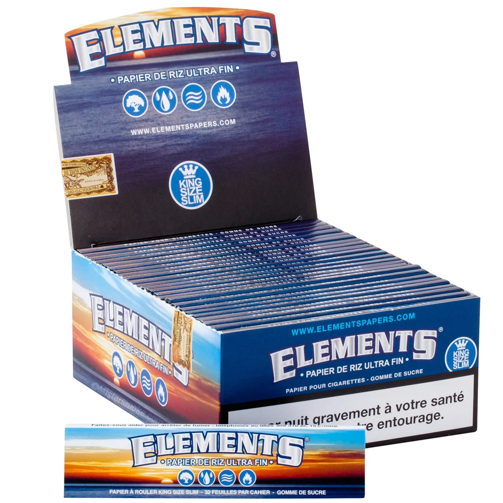 Boite de 50 carnets de feuilles à rouler slim Elements
