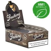 Rouleau Smoking Brown Rolls, papier à rouler non blanchi, format ajustable, papier ultra-fin et naturel, parfait pour les fumeurs cherchant des feuilles respectueuses de l’environnement.