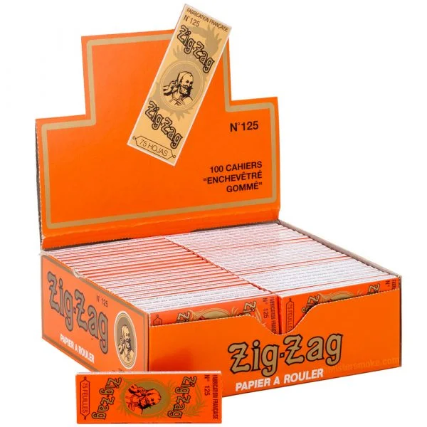Boite de 50 carnets de feuilles zig zag orange - format espagnol