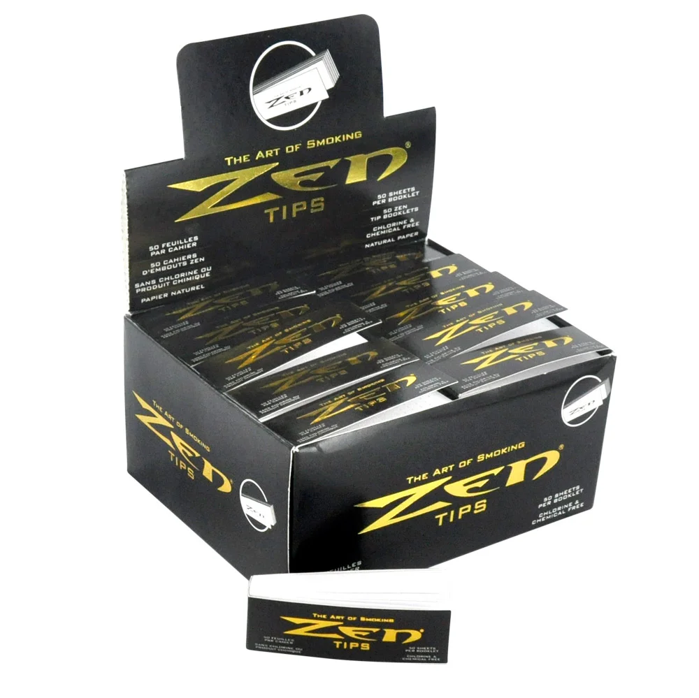Filtres tips, filtres carton pas cher ZEN - Boite de 24 carnets économiques.