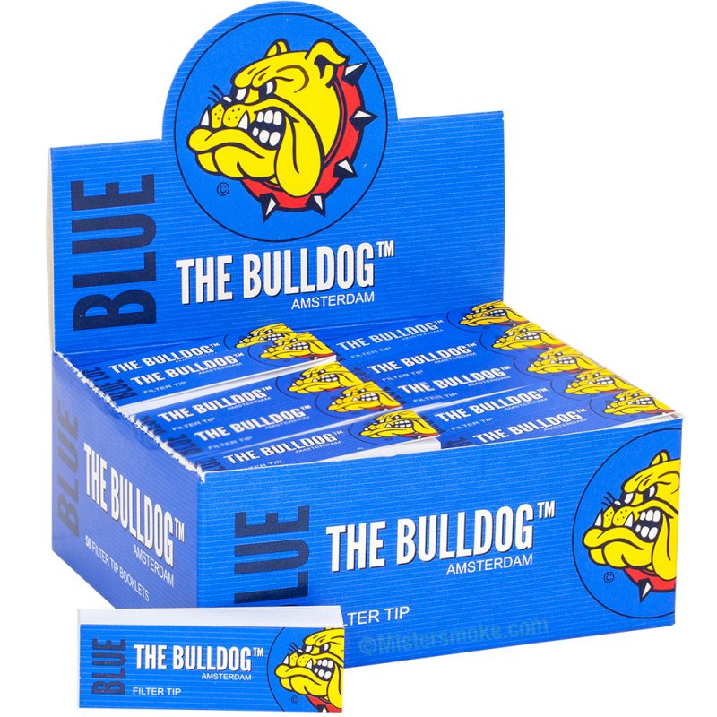 Filtres toncar cartonnés The Bulldog Amsterdam, perforés pour roulage facile en S, O ou W, 60x20mm, fabriqués avec chanvre brut et gomme arabique naturelle