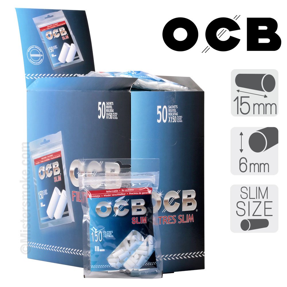 Filtres OCB Slim Long, Filtre à cigarette 20mm