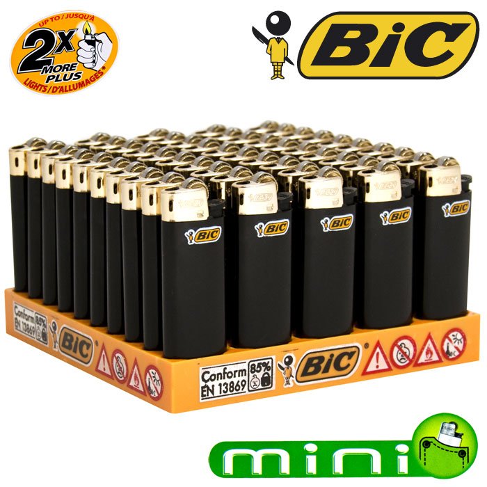 Briquet BIC Noir et Or