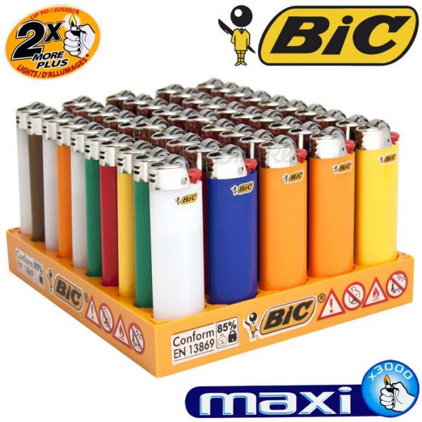 Schachtel mit 50 BIC Maxi-Feuerzeugen