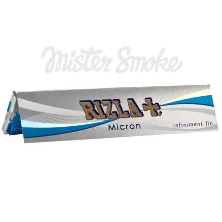 Papier à rouler Rizla Micron, feuilles ultra-fines en format court, papier résistant et léger pour un roulage facile.