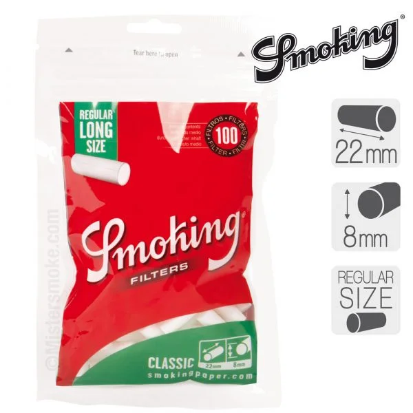 Filtres cigarette Smoking Long - Filtre long pour cigarette - Sachet de 100