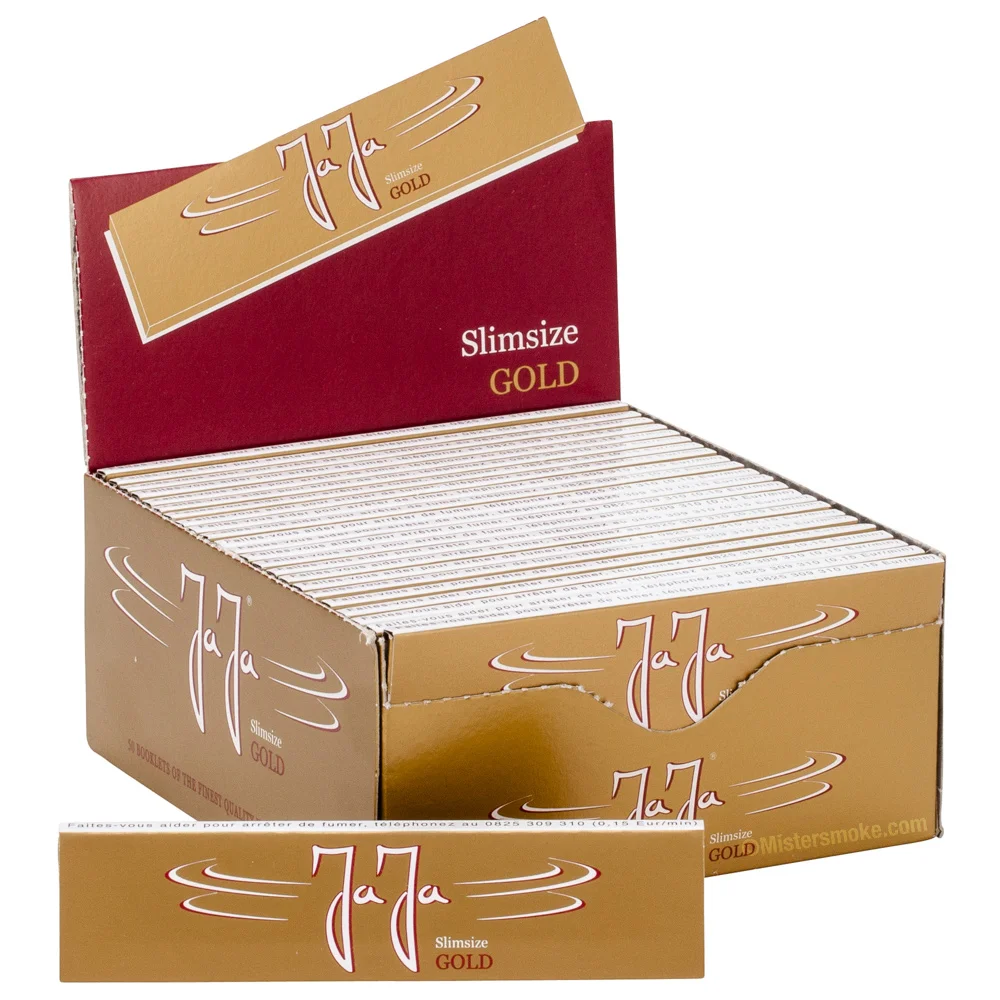 Jaja gold slim - boite de 50 carnets de papier à rouler grand format