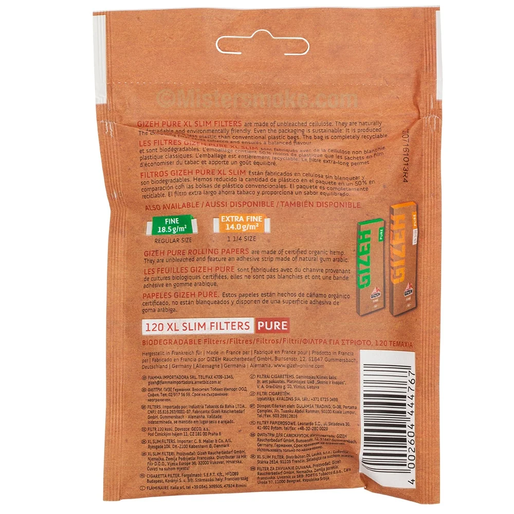 Filtre GIZEH Pure XL Slim - Sachet de 120 filtres – Image 2