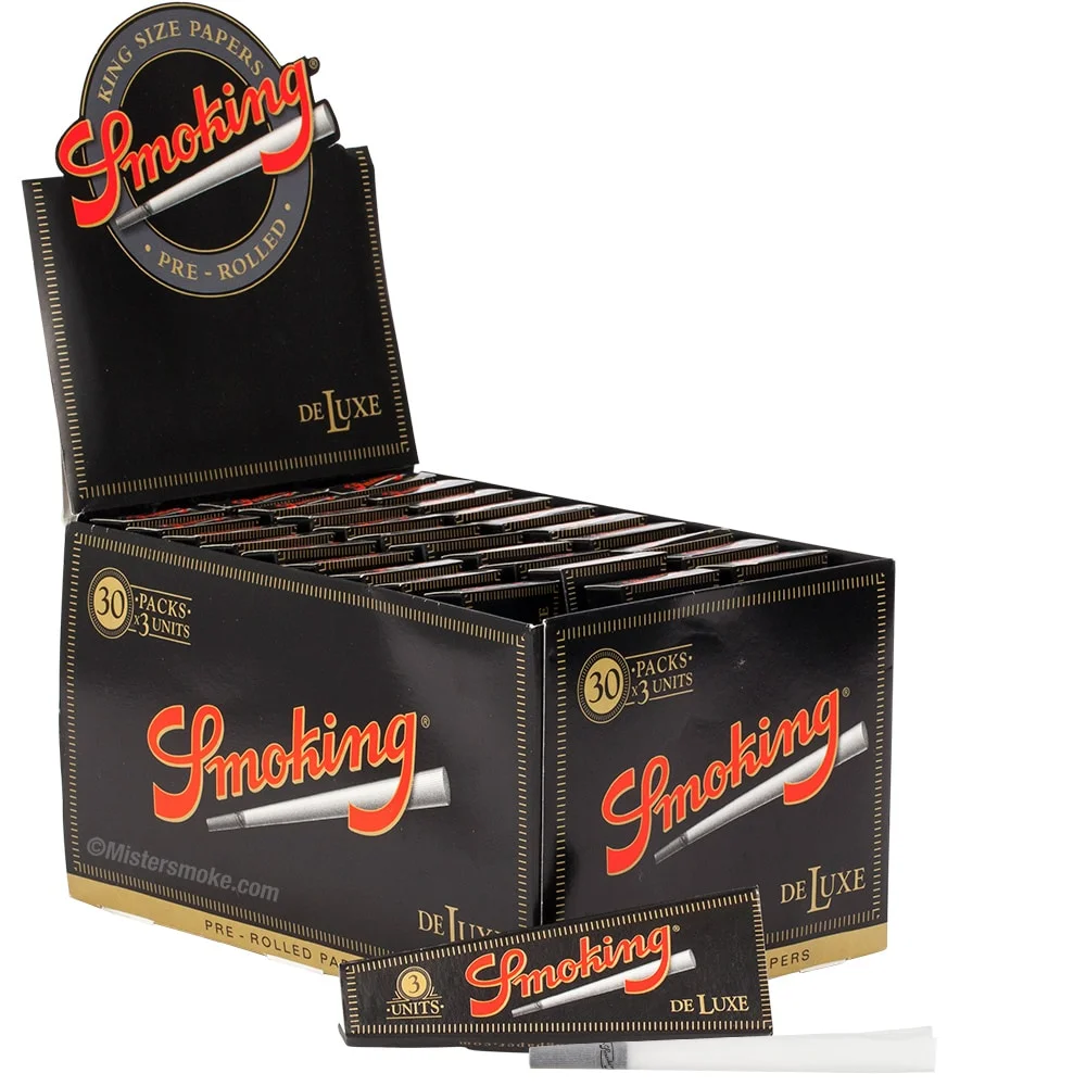 Cônes pré roulés SMOKING - boite de 90 cônes roulés avec filtre carton.