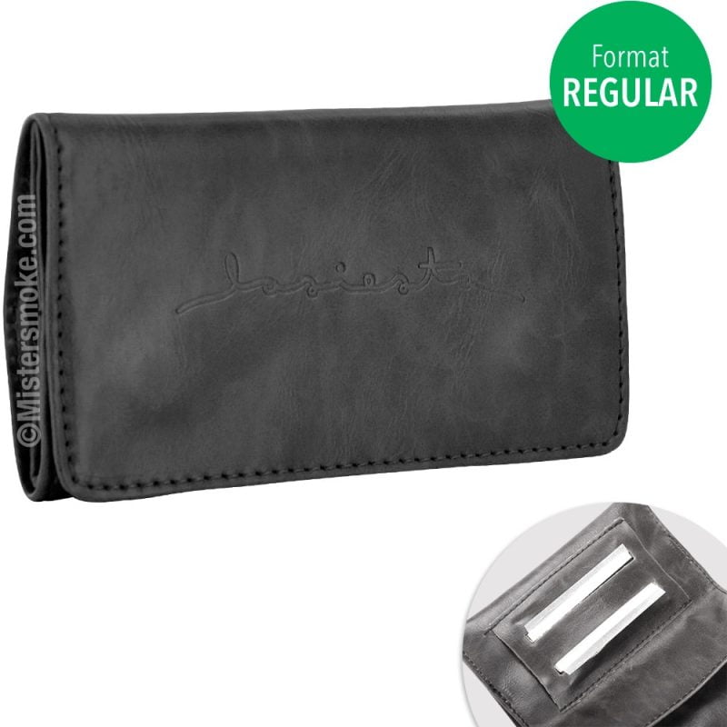 HIBRON Blague à Tabac En Cuir Véritable Marron – Pochette Tabac à Rouler Élégante Et Pratique