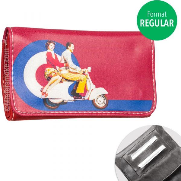 blague a tabac rose vintage retro vespa