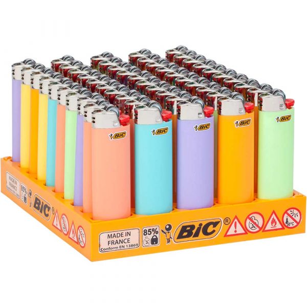 Boite de 50 grands briquets BIC Maxi couleurs - Pastel