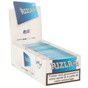 box of blue rizla sheets