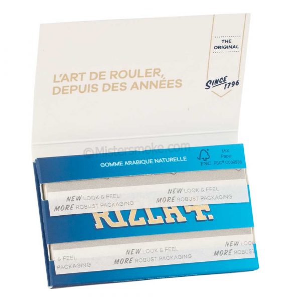 boîte de feuilles rizla bleu