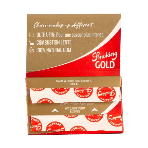 Carnet ouvert de feuilles Smoking Regular Gold