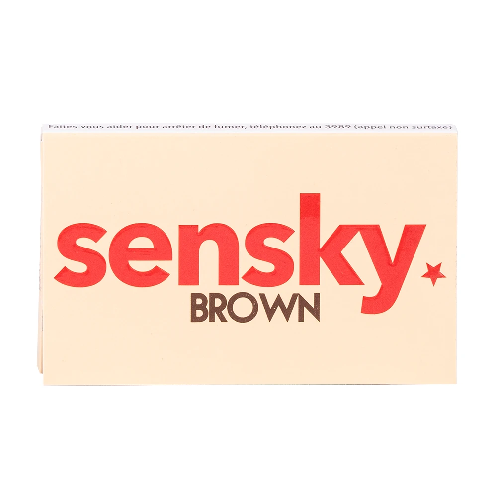 carnet sensky brown vue de face - carnet marron avec inscription de la marque sensky en rouge et la mention "brown"