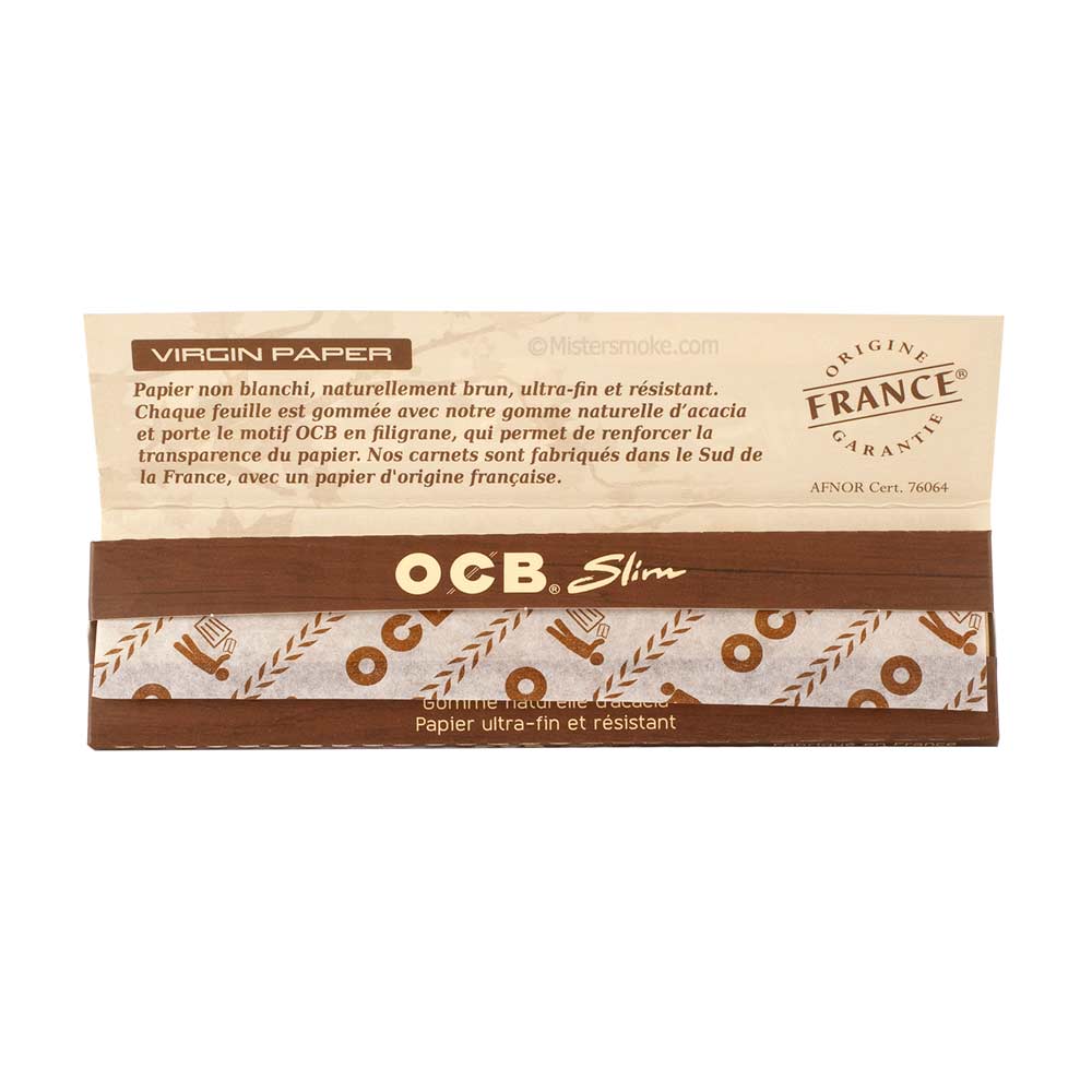  OCB Virgin King Size Slim Unbleached Rolling Paper - 1