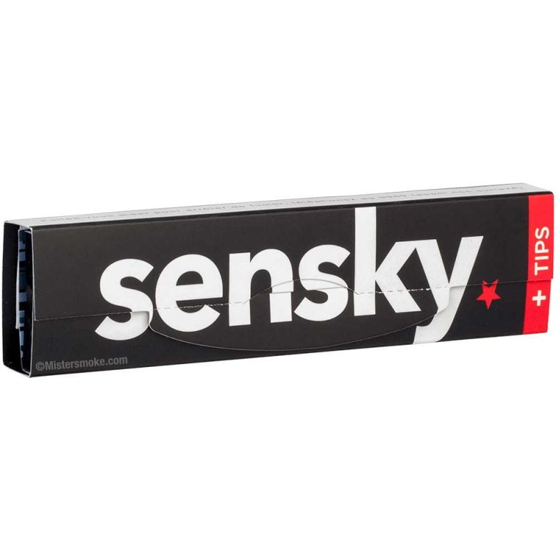 Sensky slim tips - Carnet de feuilles a rouler pas cher, format slim (long) avec filtres carton intégrés.