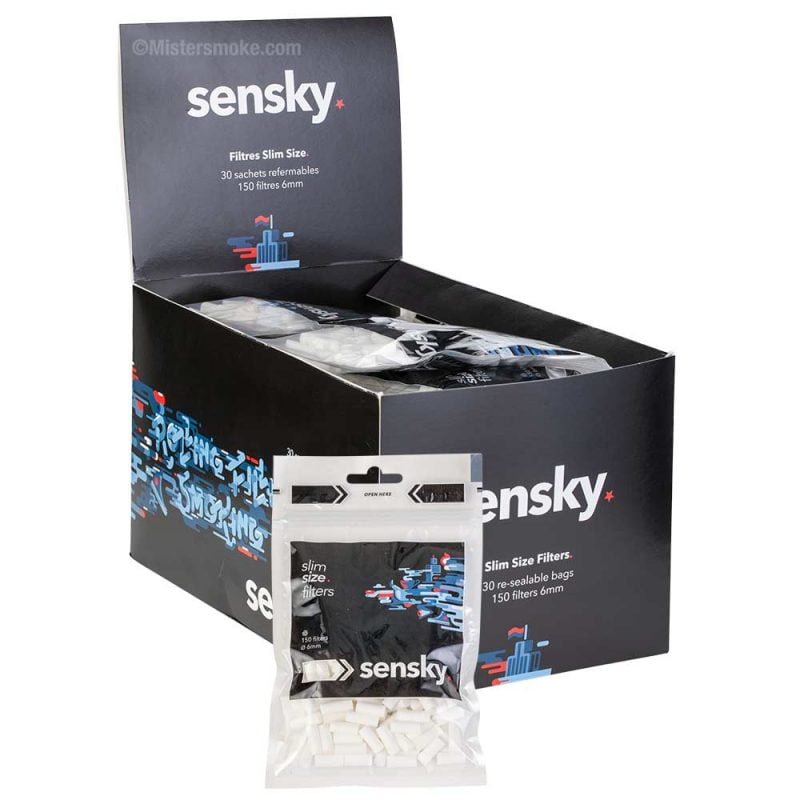Boîte de 34 sachets de 150 filtres Slims Sensky