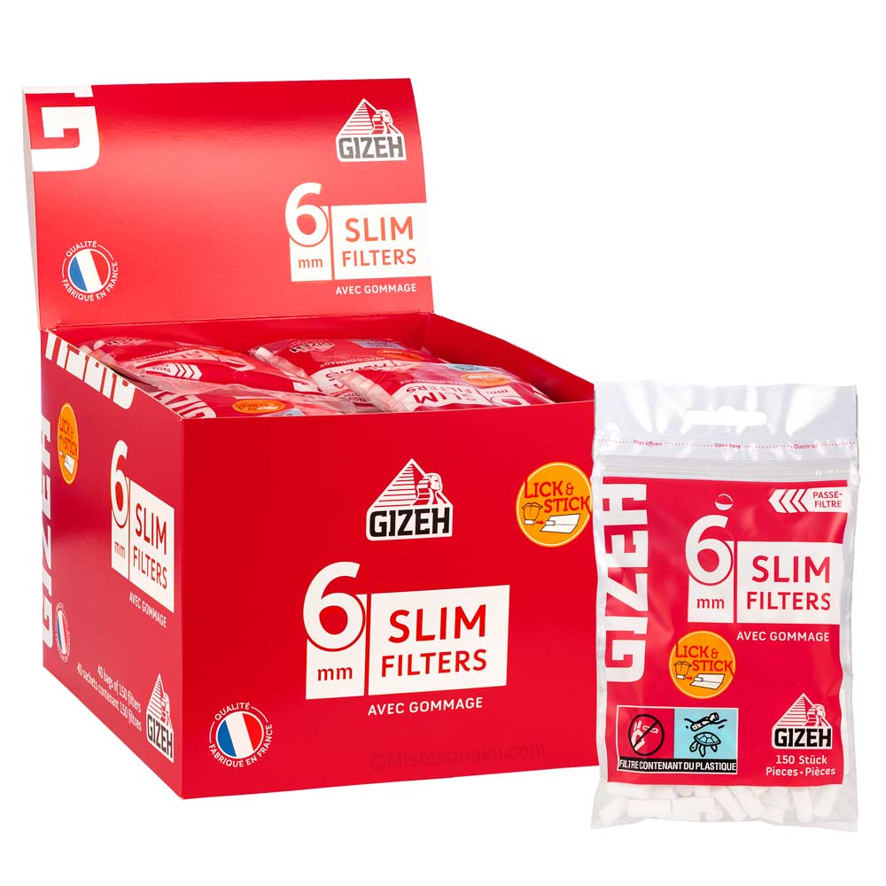 Slim Gizeh-Filter I Economy-Box-Schaumstofffilter I Mistersmoke