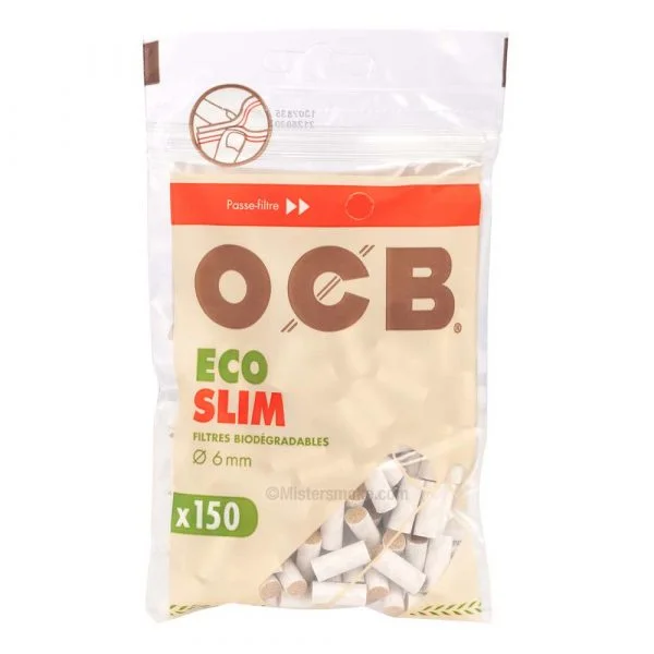 filtres ocb slim bio - filtres cigarette OCB naturels et non blanchis pas cher