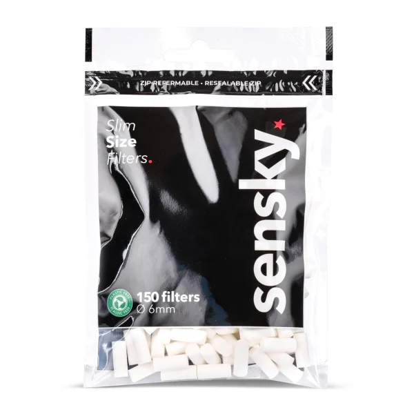 Sachet de filtres SENSKY slim - filtres cigarettes mousse 6 mm