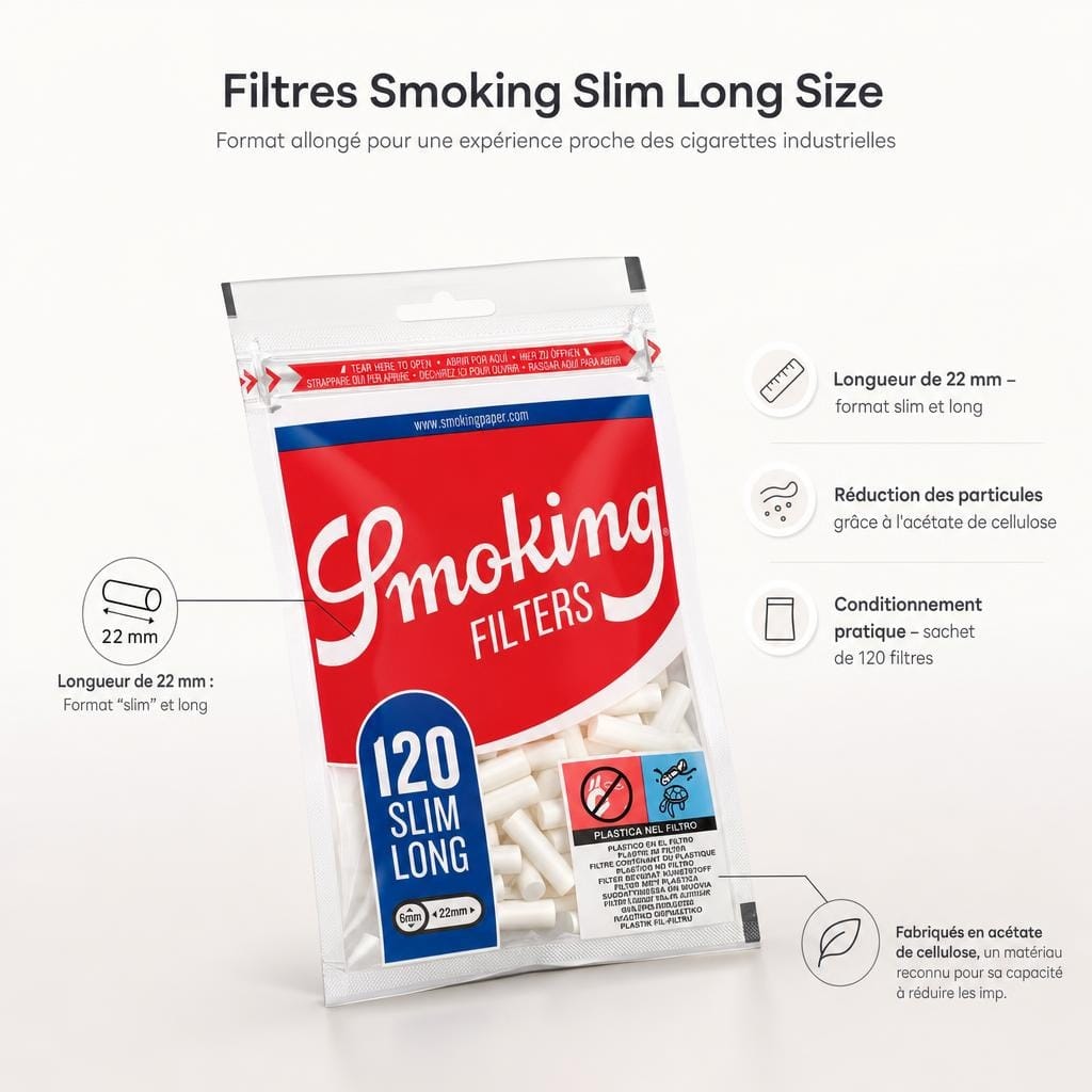AAA - Filtres Smoking Slim Long Size - image-1