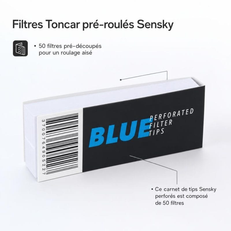AAA - Filtres Toncar pré-roulés Sensky - Carnet de 50 - image-1