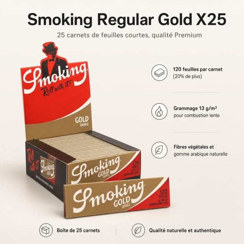 AAA - Smoking Regular Gold X25 - image-1
