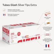 AAA - Tubes Gizeh Silver Tips Extra par 250 - image-1