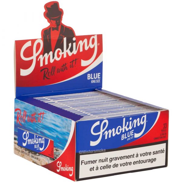 boite de feuilles a rouler smoking bleu