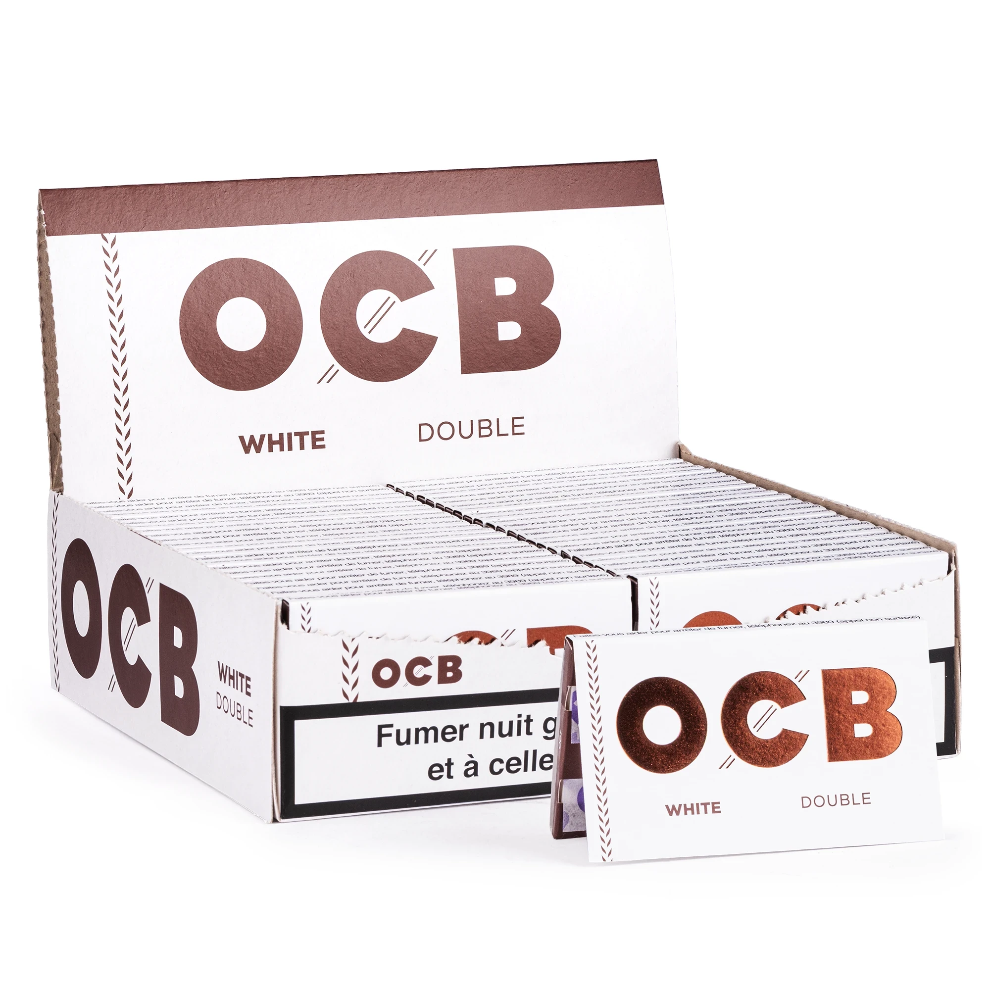 ocb blanc - boite de 50 carnets