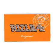 Rizla Orange - carnet 100 feuilles à rouler courtes, sans chlore.
