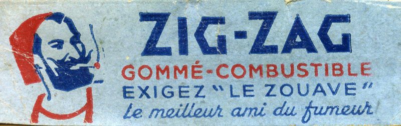feuille zig zag bleu - le zouave , papier à rouler de qualité