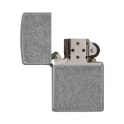 briquet tempête zippo antique silver, - rechargeable avec de l'essence.